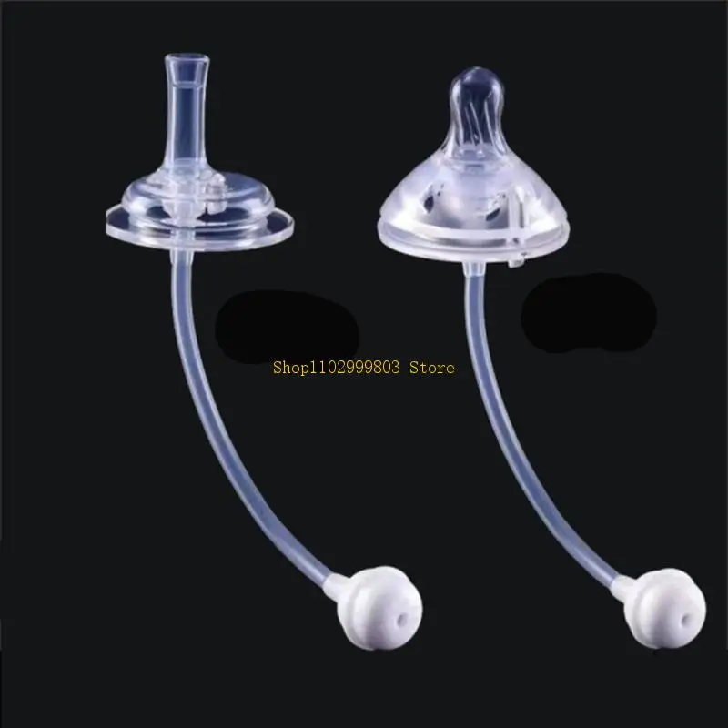 

Soft Silicone Wide Mouth Sucking Nozzle Conversion for Head for Baby Feeding Bot J0MF