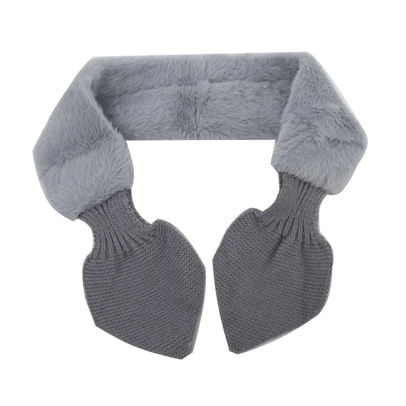 Women Scarves Girls Ladies Autumn Winter Knitted Scarf Sweet Cute Comfortable Warm Female Cross Straps Shawl Soft Neck Scarf