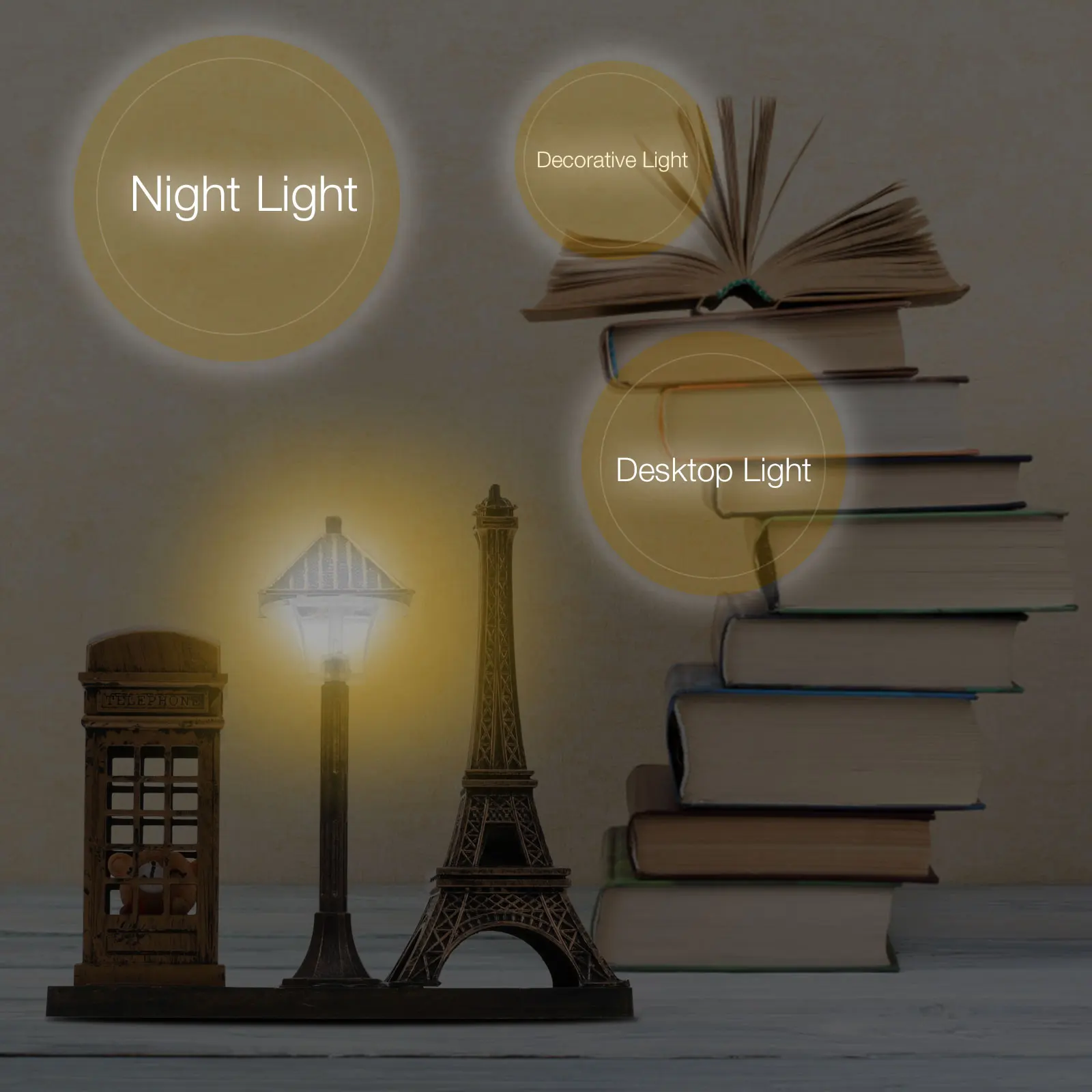 

Retro Eiffel Tower Night Lamp Decorative Desk Light Gifts Valentine Wedding HomeDecoration Mini Bedside Table Lamp