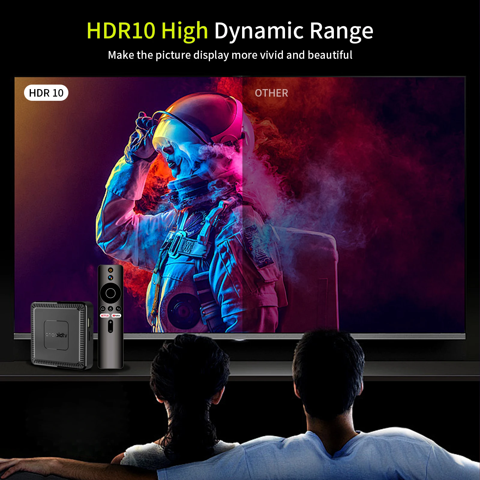 Q7 Android 10 ТВ-приставка Allwinner H313 Четырехъядерный HD 4K WiFi 6 Голосовой медиаплеер Телеприставка Netflix Google Bluetooth 5.2