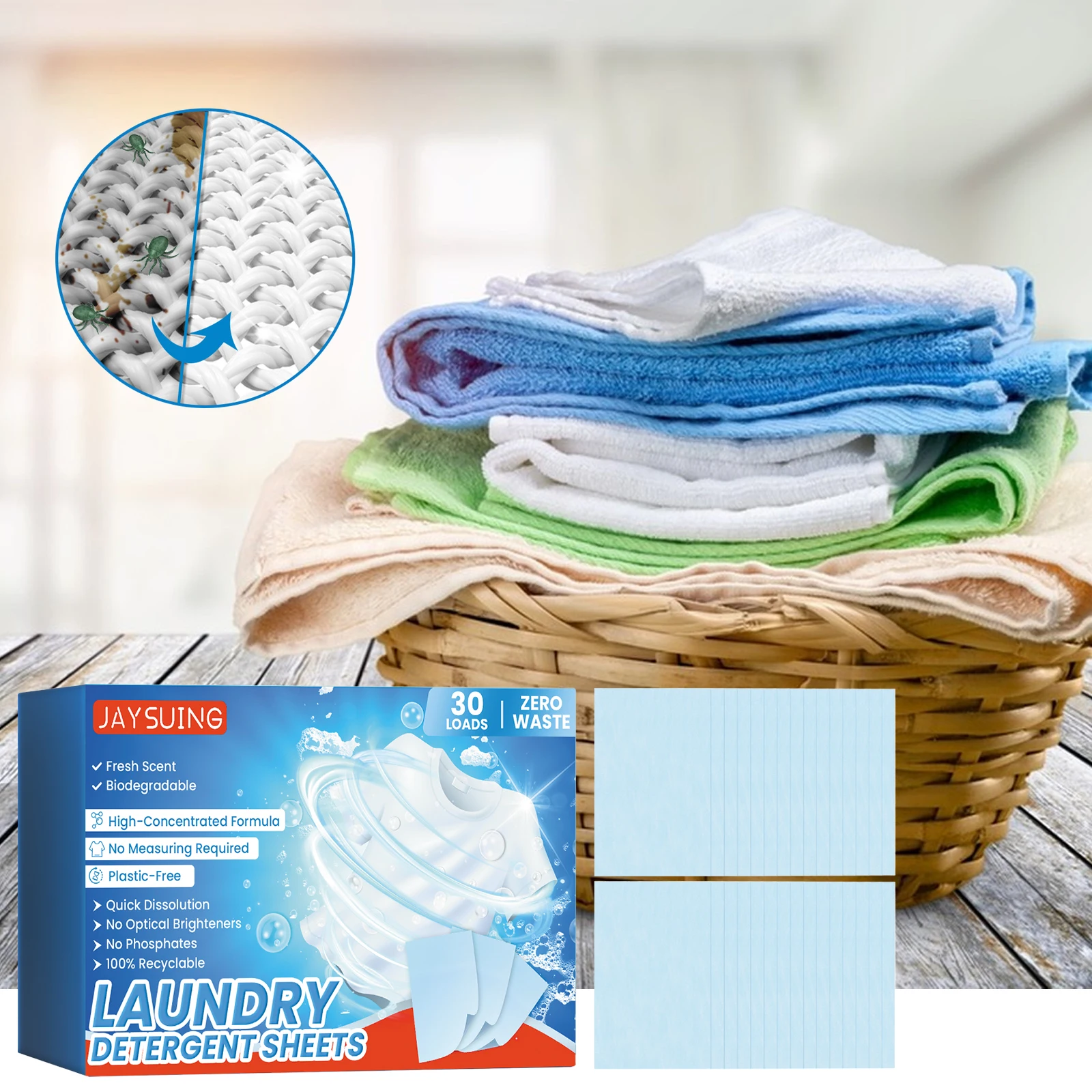 Portable laundry sheet Crystal laundry foam paper cleaning sheet Strong decontamination odor durable multi-purpose cleaning shee