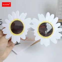 Women Party Sunglasses Cute Sun Flower Daisy Sun Glasses Funny Party Dramatic Cosplay Eyewear Women UV400 Eyeglasses 2023 New