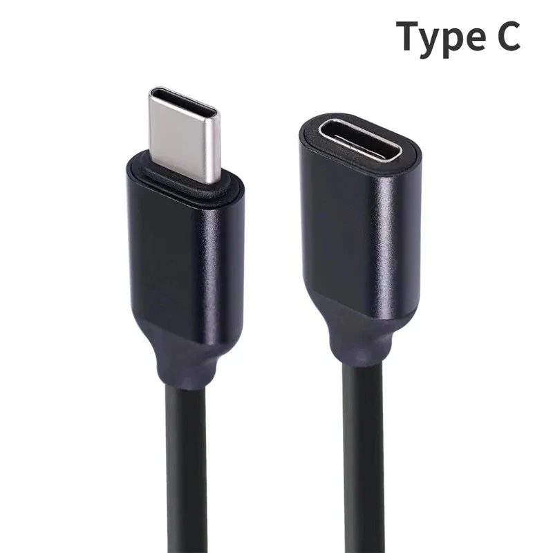 

USB C Data Cables 60W Type-c Extension Cord Type-c Male To Female 3A Extension Cable Gold-plated Extensor Charger Wire Connector