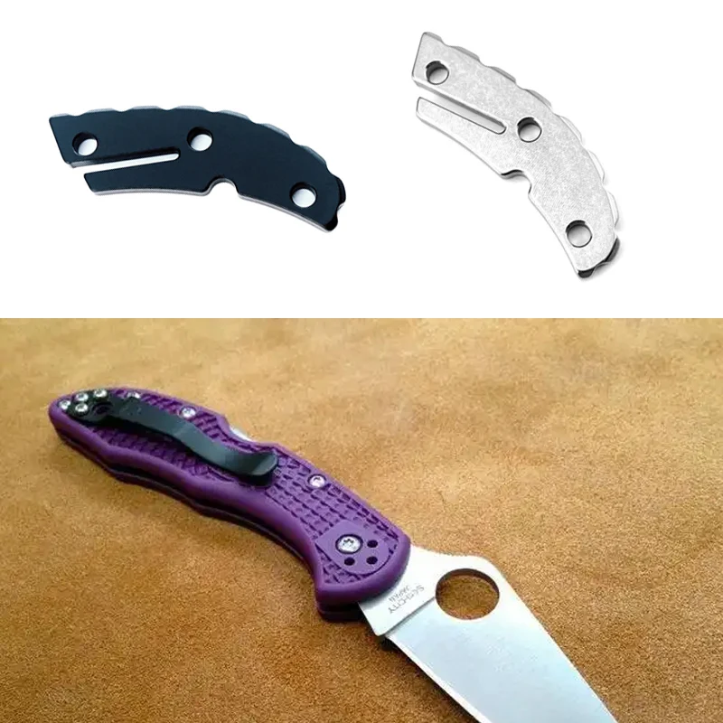 6 Colors Titanium Material Knife BACKSPACER Liners Replacement For Genuine Spyderco Delica4 C11 Knives Back Spacer DIY Making