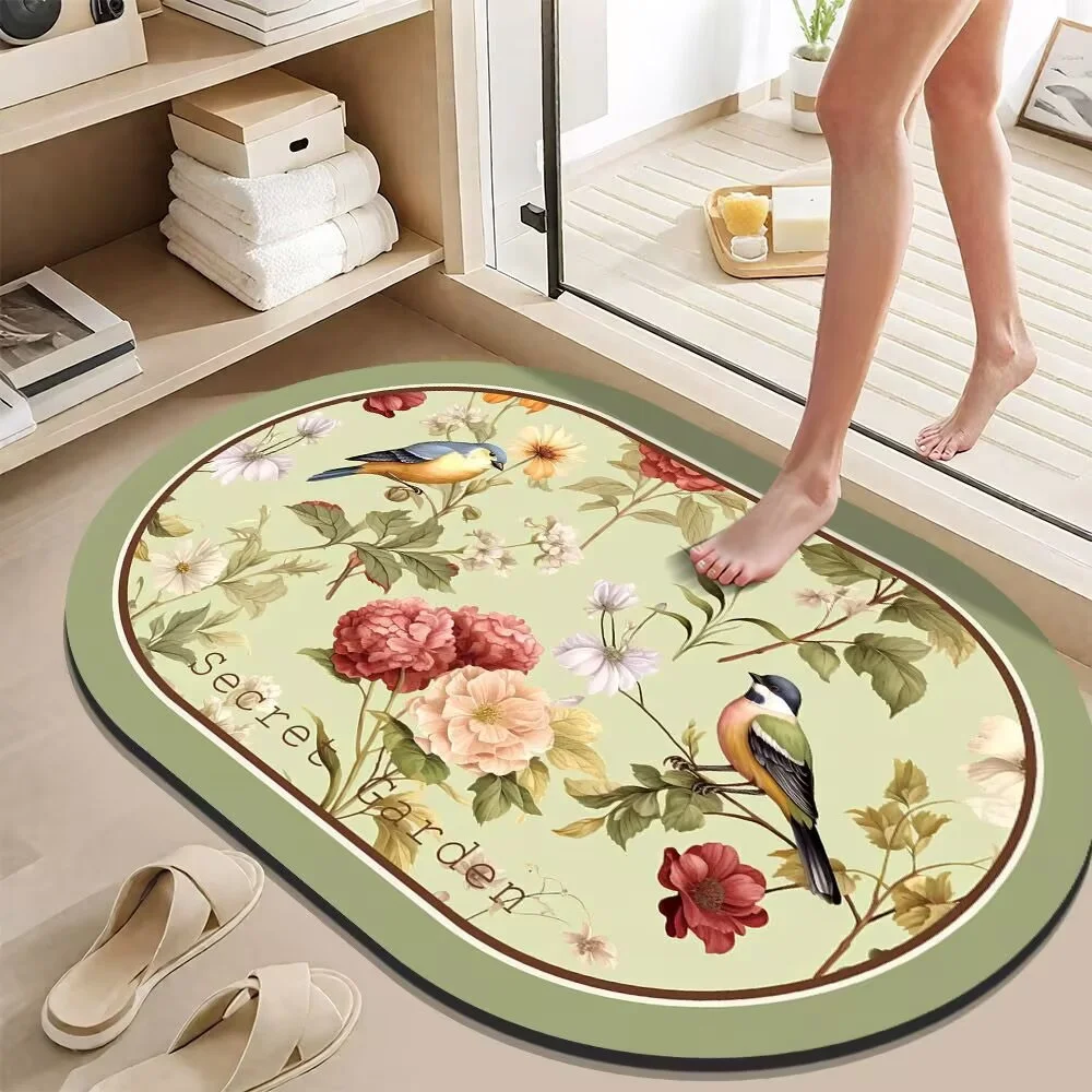

Маленький водопоглощающий нескользящий коврик из свежей диатомовой грязи, коврик для двери ванной комнаты, коврик для туалета, ванной комнаты, быстросохнущий дверной коврик