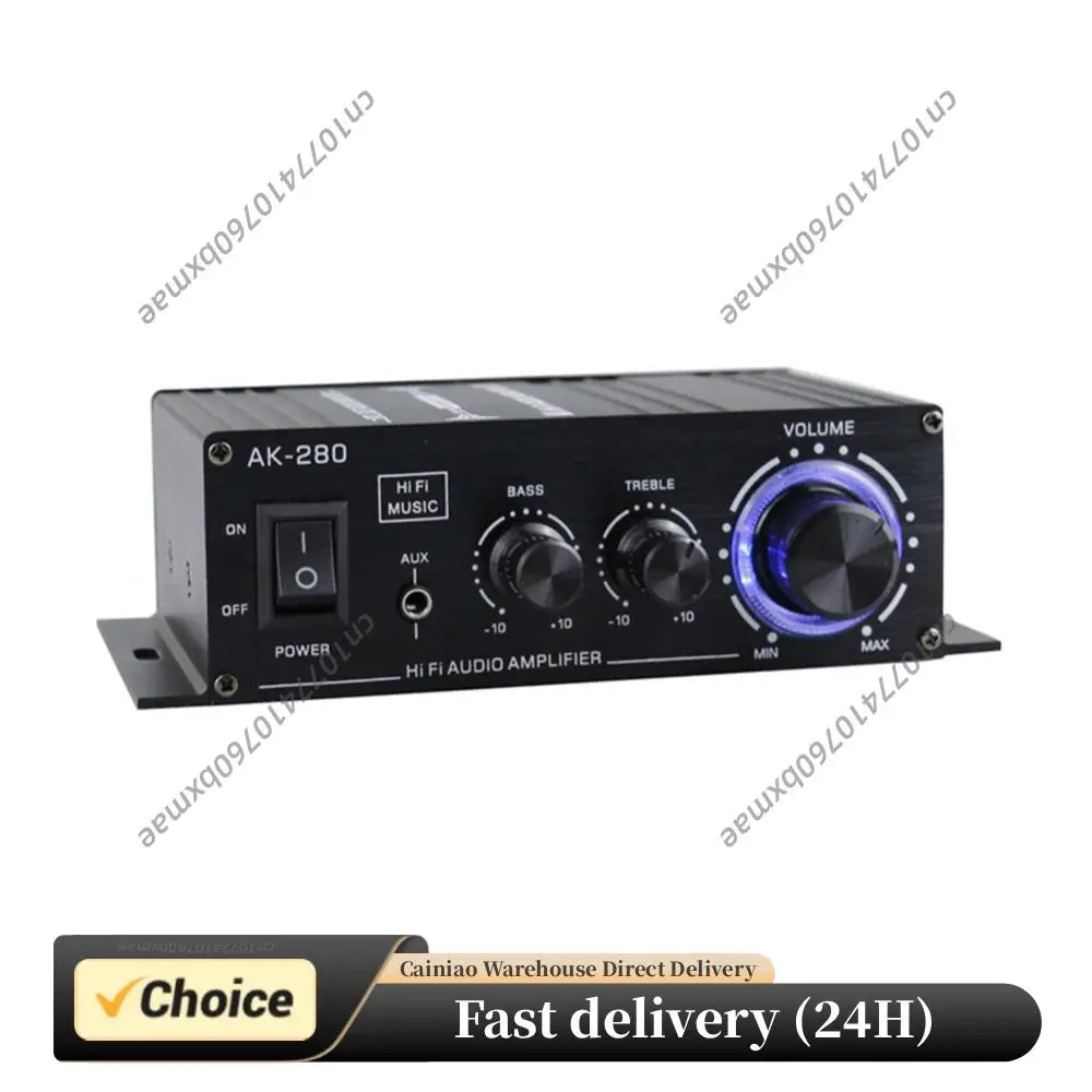 

Цифровой усилитель мощности AK-280 HiFi для колонок, стереоусилитель басов, аудио 40Вт+40Вт, двухканальный, для домашнего кинотеатра, с входами RCA и AUX