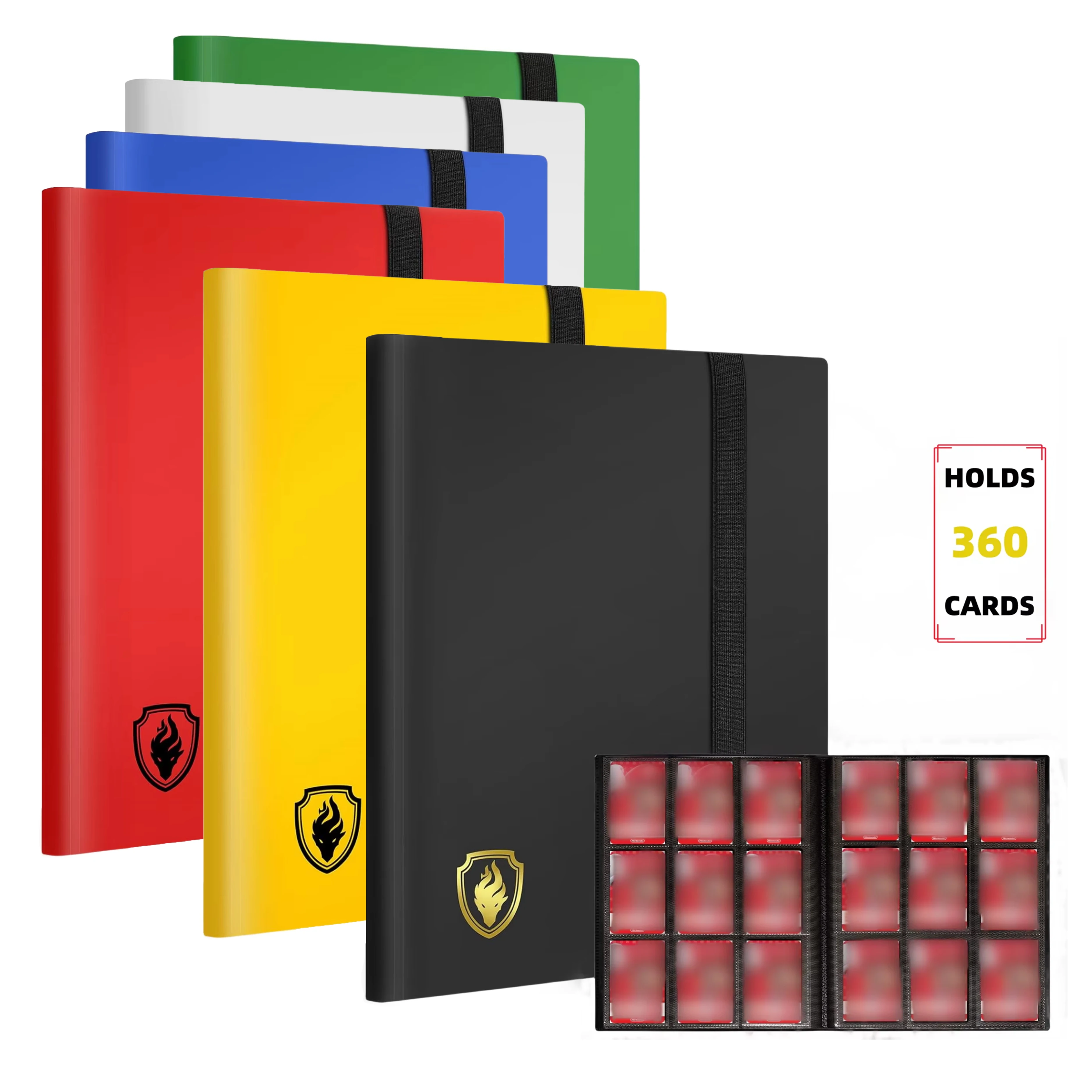 360-Pocket PP Card Binder, 9-Pocket Album, Sports Game Card Collector Book, Perfect Holiday & Birthday Gift