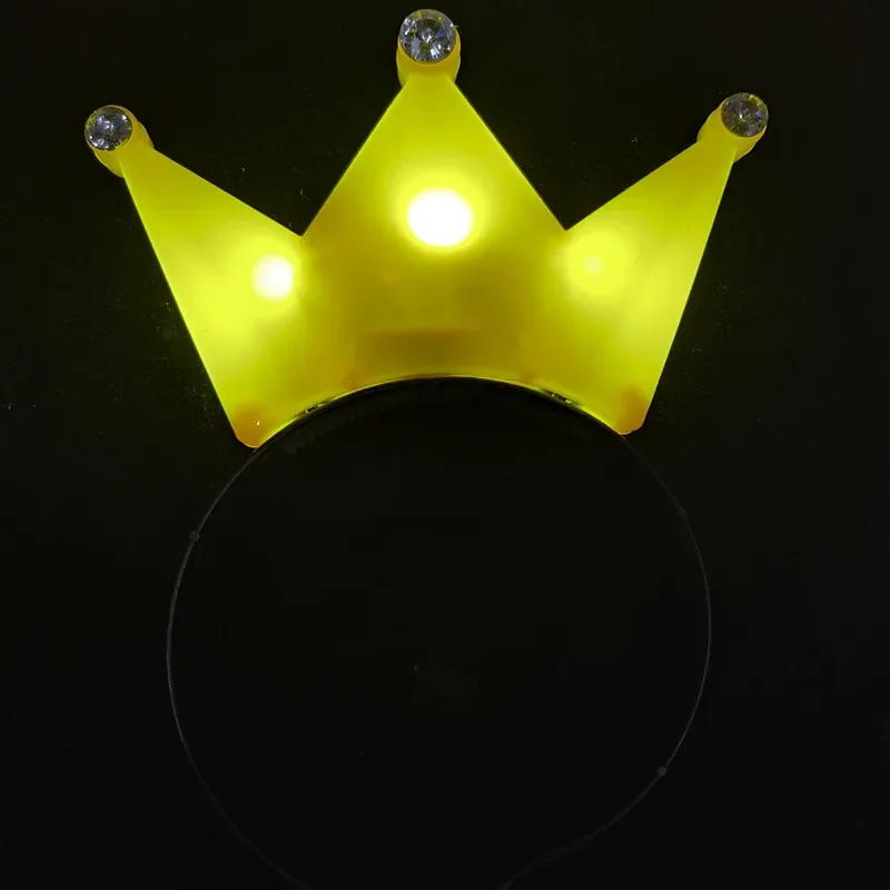 Glowing LED Colorful Crown Gifts Luminous Party Decoration Light Crown Kids Girls Favors Happy Fluorescent Birthday Party Decor