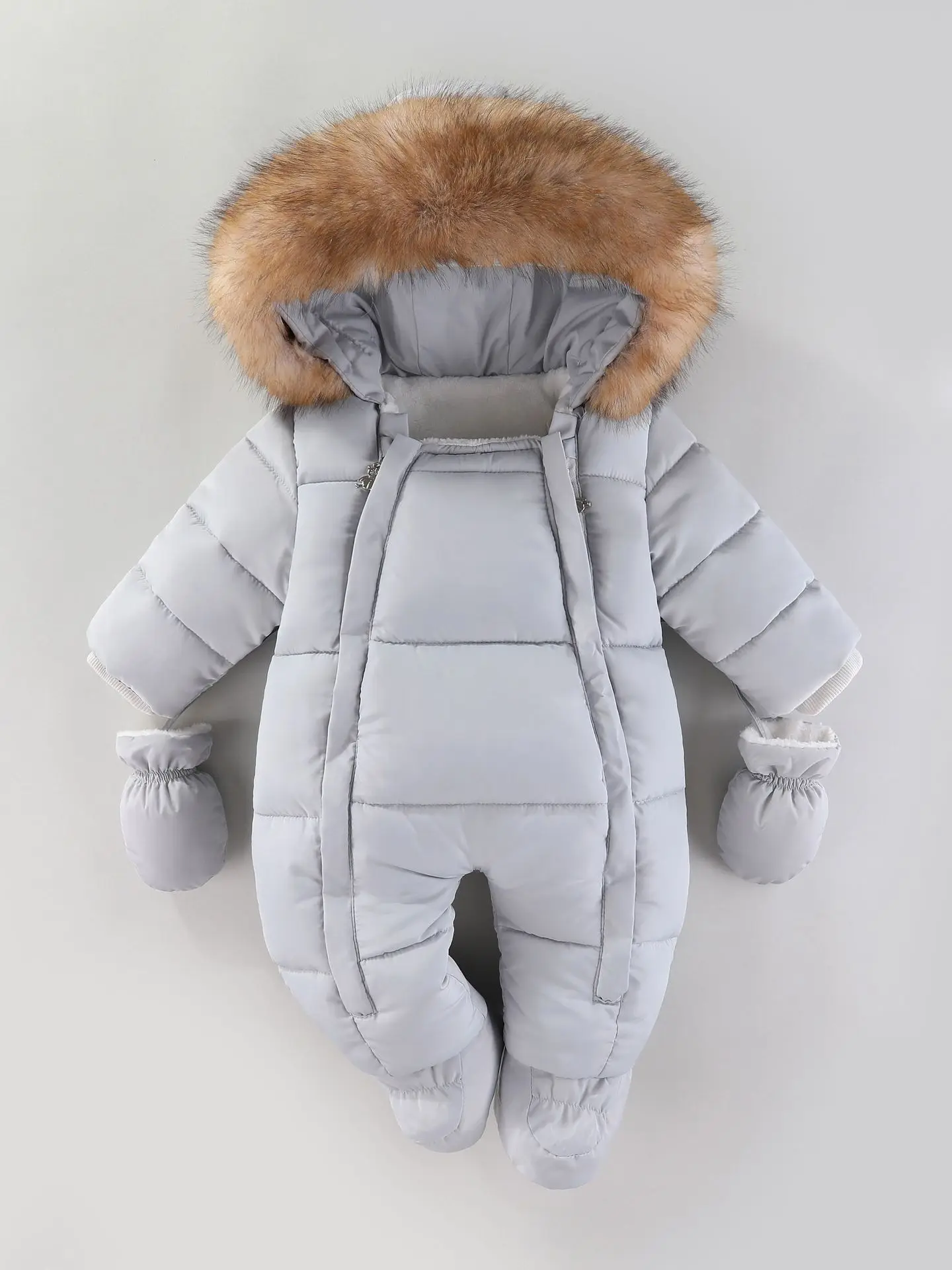 2025 New Baby Winter Rer Thiened Fce Children's Outdoor Clothes Cotton Jaet Baby Carrier Coat Hooded Long Sve