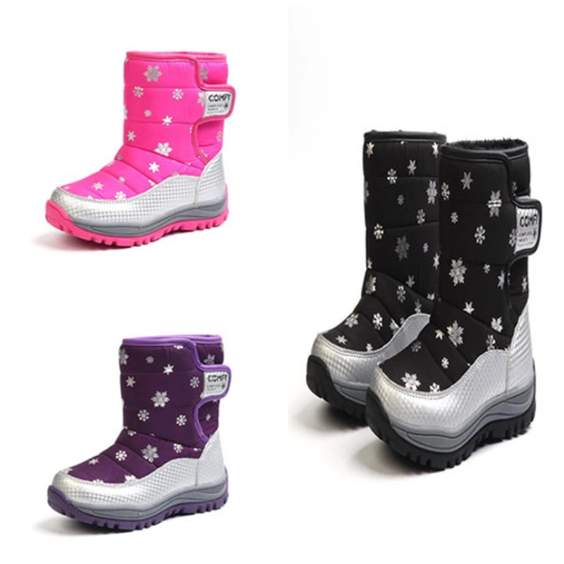 2023 New Style Children  Snow Boot  Girls Snow Boots Children Shoes Russia Winter Waterproof Toddler Kids Boots