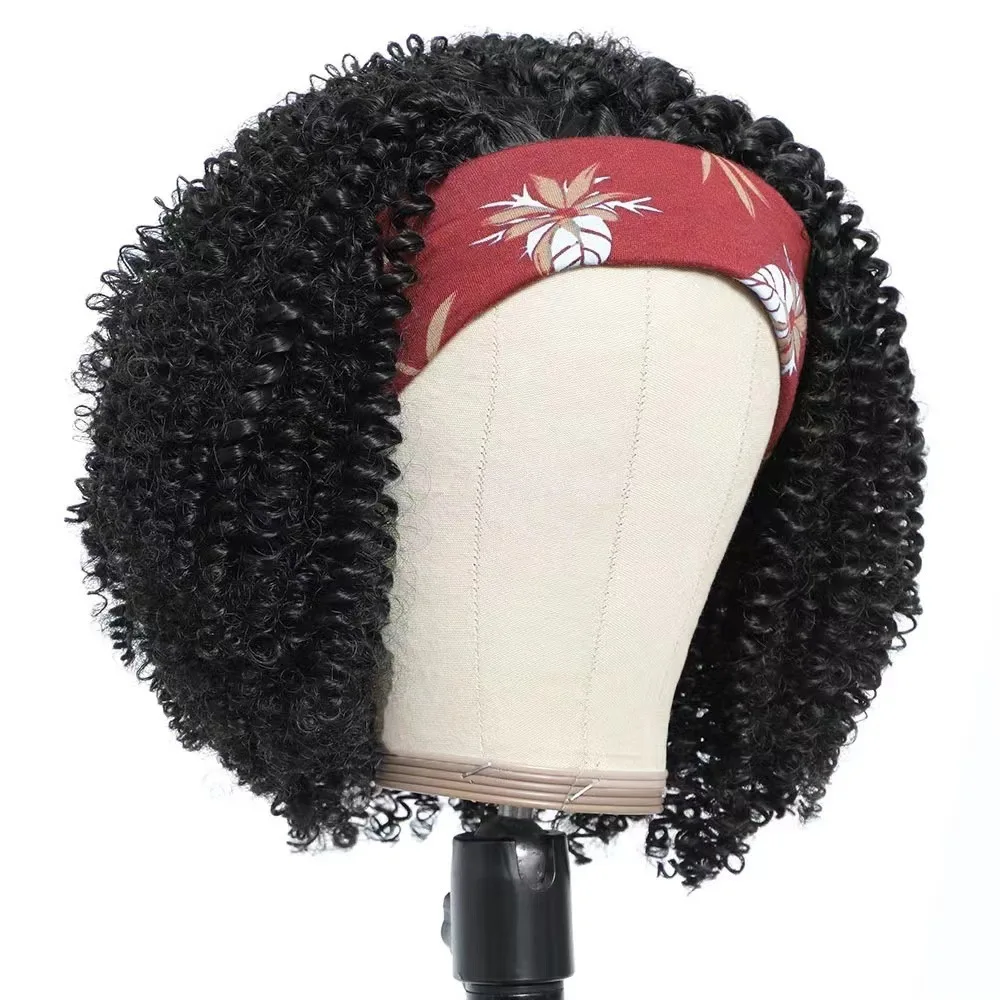 Artistic Style Floral Headscarf Wig Combination Design, Fashionable And Popular, Easy To Wear Headgear