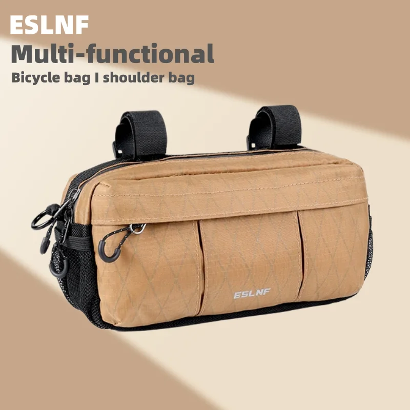 

ESLNF Bicycle Handlebar Bag Multifunctional Shoulder Bag Rainproof Portable Cycling Bag Bicycle Accessories