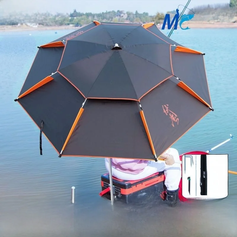 jiagoni-fishing-umbrella-2023-model-magic-buckle-flower-universal-fishing-shade-rainproof-outdoor-camping-travel-gear