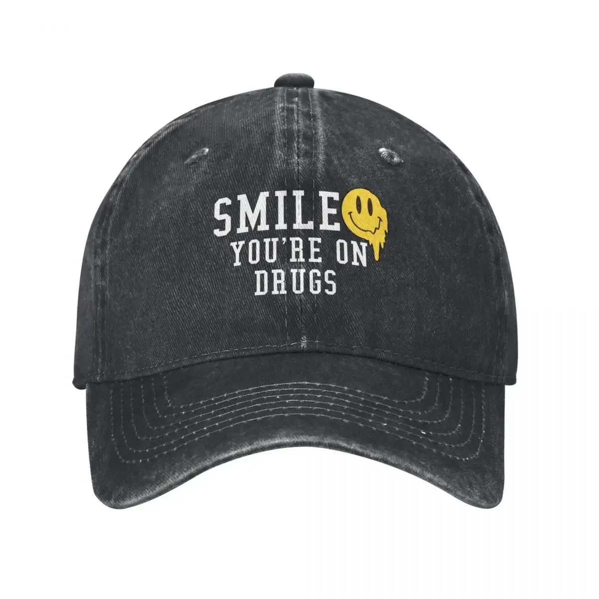 

Smile You're On Drugs Baseball Cap sun hat custom caps men's big size hat Mens Women's