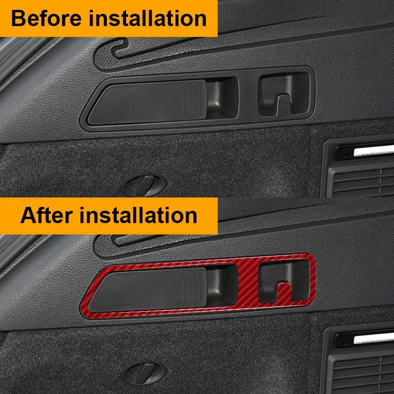 

Для Audi Q5L 2018 2019 2020 2021 2022 2023 2024 рамка ручки заднего сиденья из углеродного волокна наклейка в стиле автомобиля декоративные аксессуары