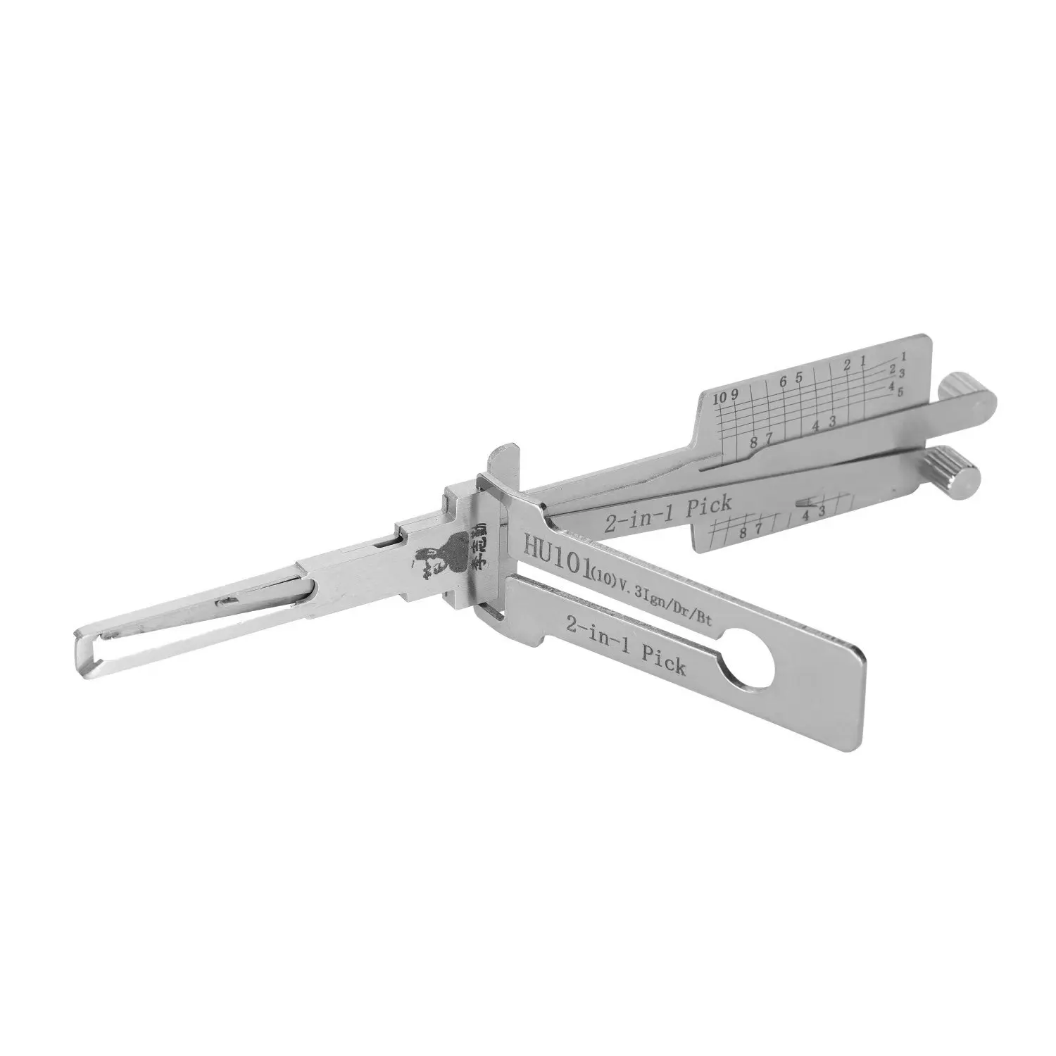 Lishi HU101(10) V.3 2 in 1 Lock Pick Decoder Vertical Milling for Ford/Land Rover/Volvo Models