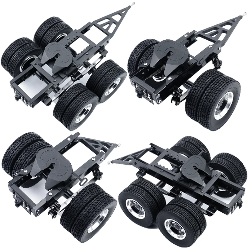 

Радиоуправляемый грузовик, цельнометаллический прицеп с 1 и 2 осями и тяговым пяточным колесом для автомобиля 1/14 Tamiya SCANIA 770S VOLVO FH16 BENZ MAN LESU