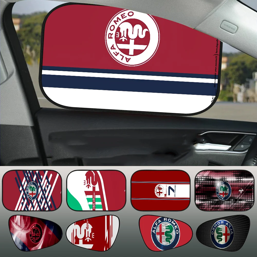 

A-Alfa R-Romeo Logo Car Side Window Sunshades 1 Pack Sun Glare UV Rays Protection for Child Baby Side Window Sun Shade