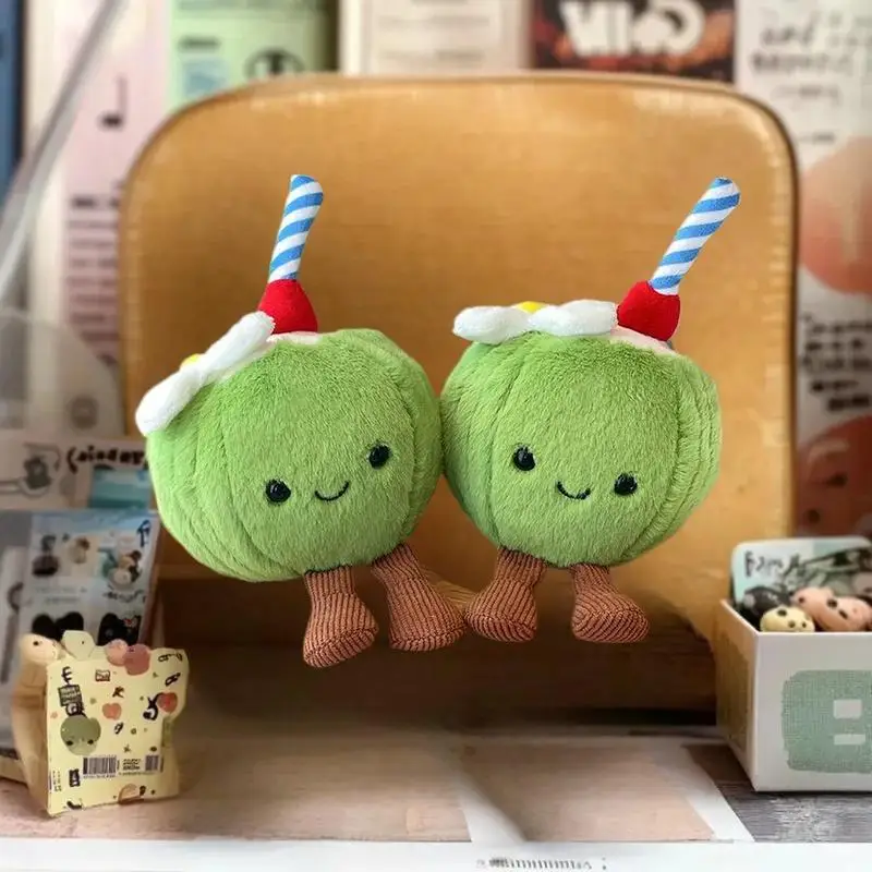 

Decorative Coconut Soft Stuff Toy Keychain for Kids