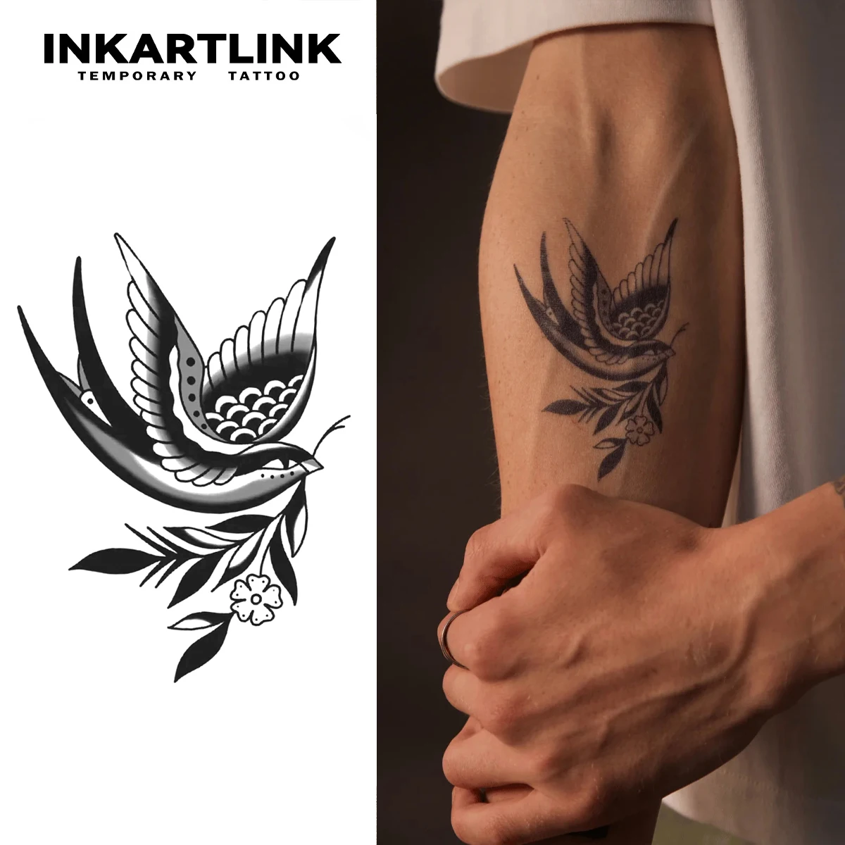 

Временная татуировка с птицами и цветами, обезья до 15 дней, новая технология, волшебная водонепроницаемая полуперманентная наклейка.