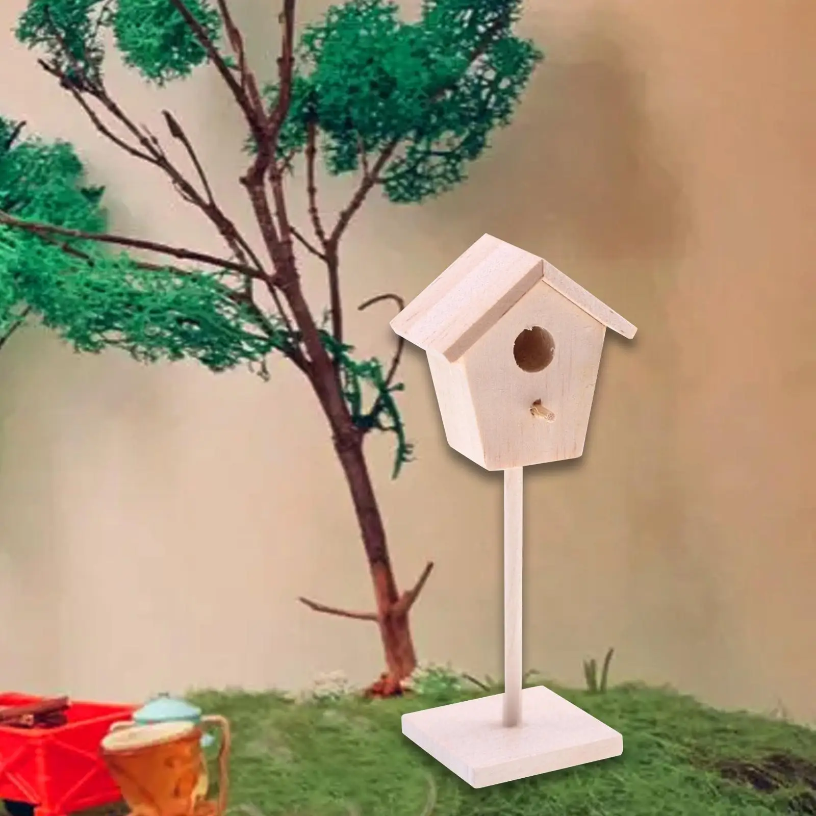 1:12 Casa delle bambole in miniatura Casetta per uccelli Modello indipendente Giocattolo Simulazione Capanna per uccelli Giocattoli