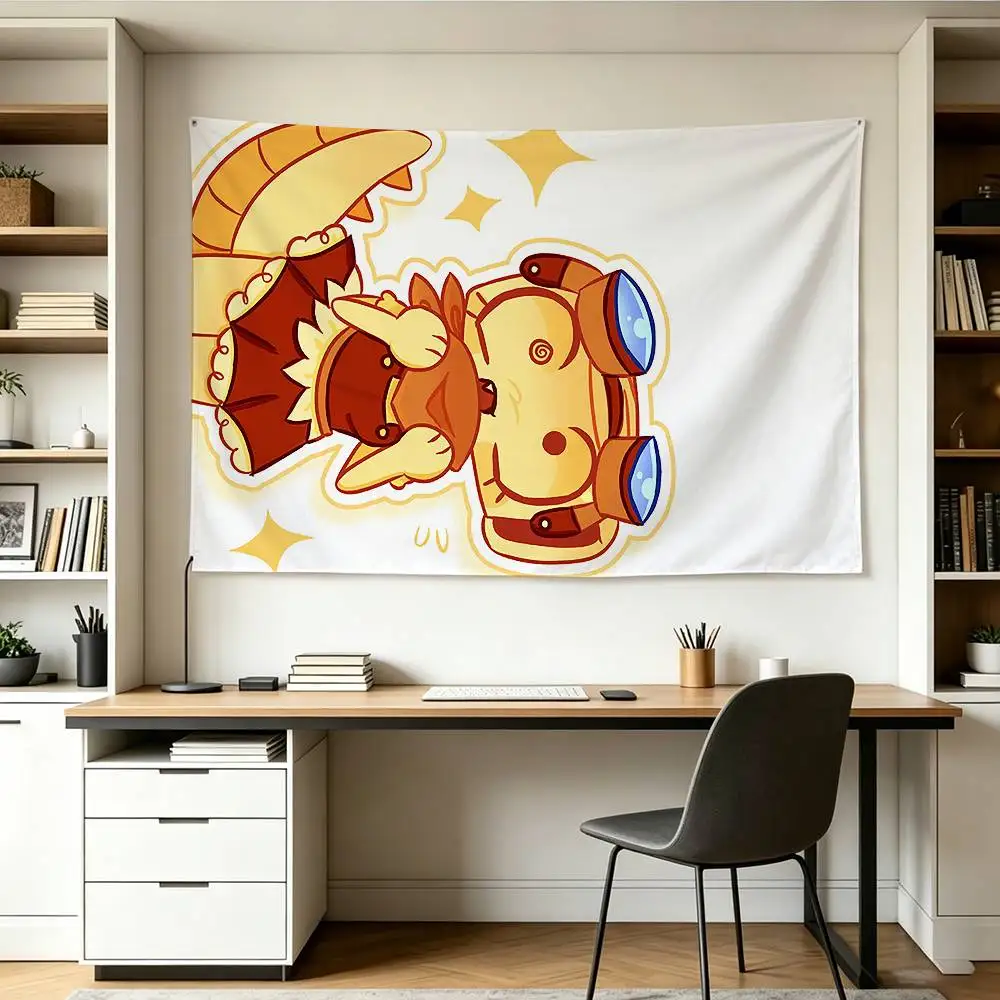 Dandys World S-Shelly Flags Wall Hanging Background Art Banner for Bedroom Home Outdoor Decor