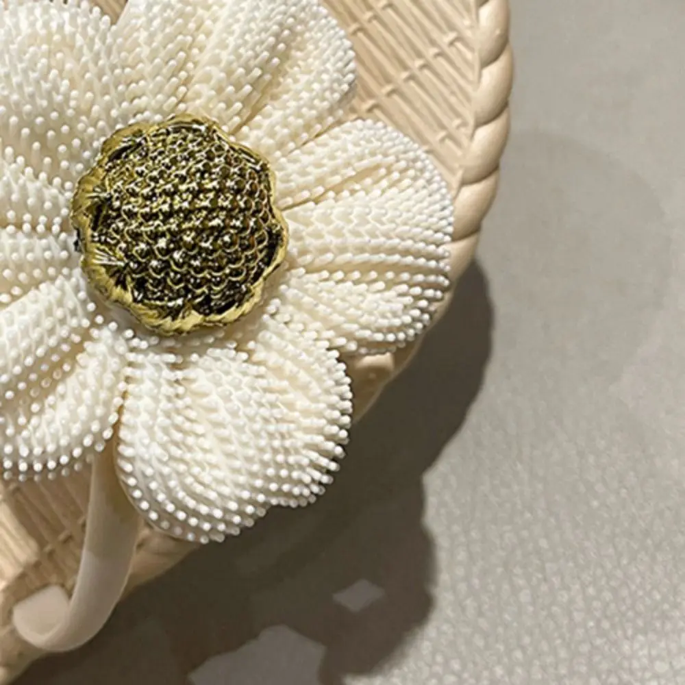 

Soft PVC Flower Flats Slippers Sweet Anti Slip Flips Flops Bohemian Style Beachwear Shoes Slides Sandals Home