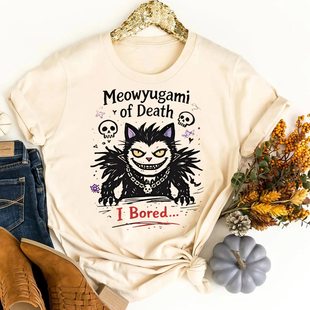 Death Note top tees female grunge goth streetwear tshirt y2k gyaru streetwear meme alternative