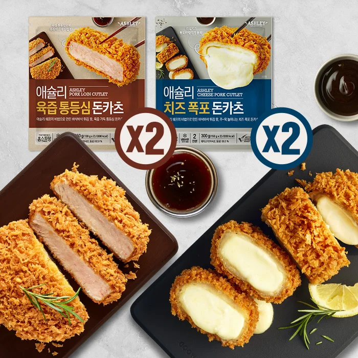 4 packs of Ashley Donkatsu (2 gravy Lumin and 2 cheese falls), frozen pork Katz