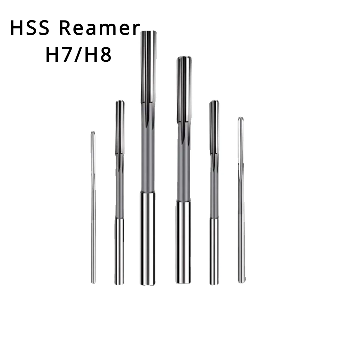 3-20mm HSS Machine Straight Shank Reamer H7 H8 Rotary Tool Multi-Specification Drilling Wood Steel Aluminum Copper Deburring