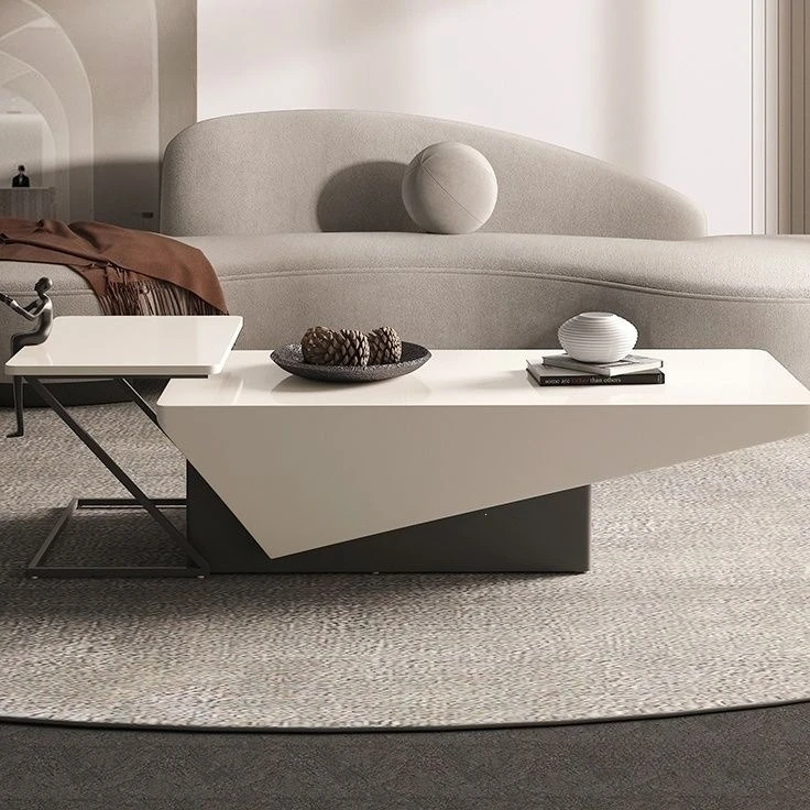 Rock slab coffee table modern simple living room creative sense light luxury home TV cabinet combination