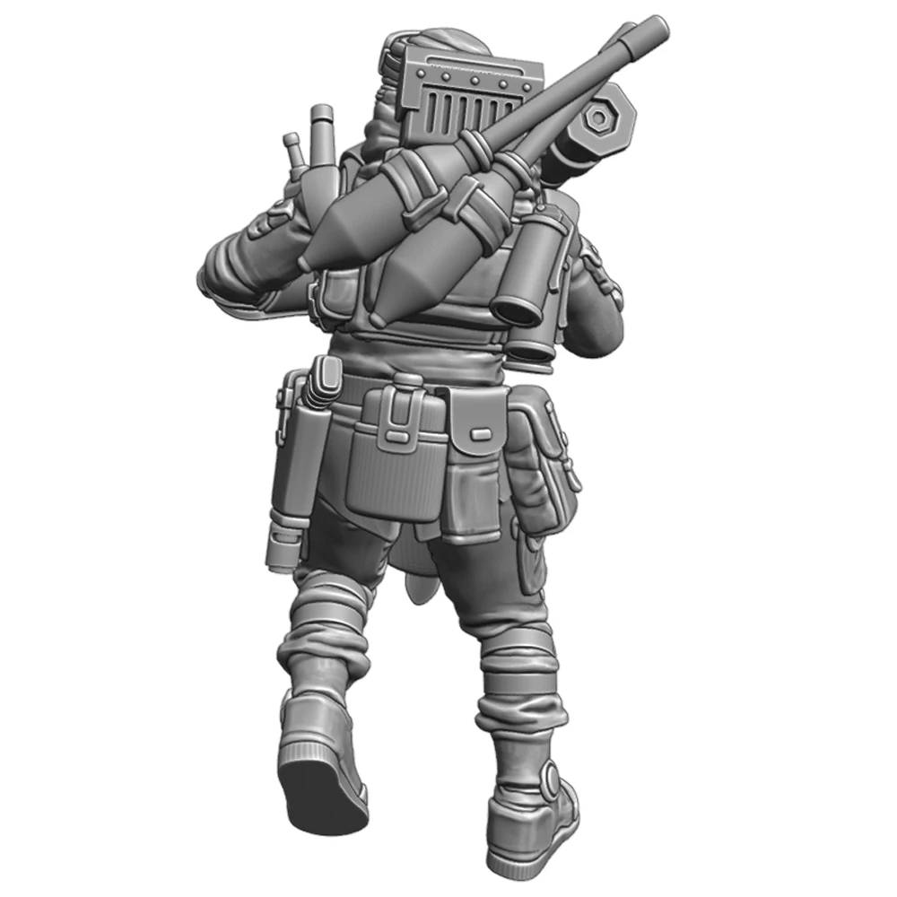 55mm 3D Stampa Modello In Resina Statua Razzo Shell Guerriero Non Verniciato Modello Kit Smontato Gk Figure In Miniatura Giocattolo Da Tavolo