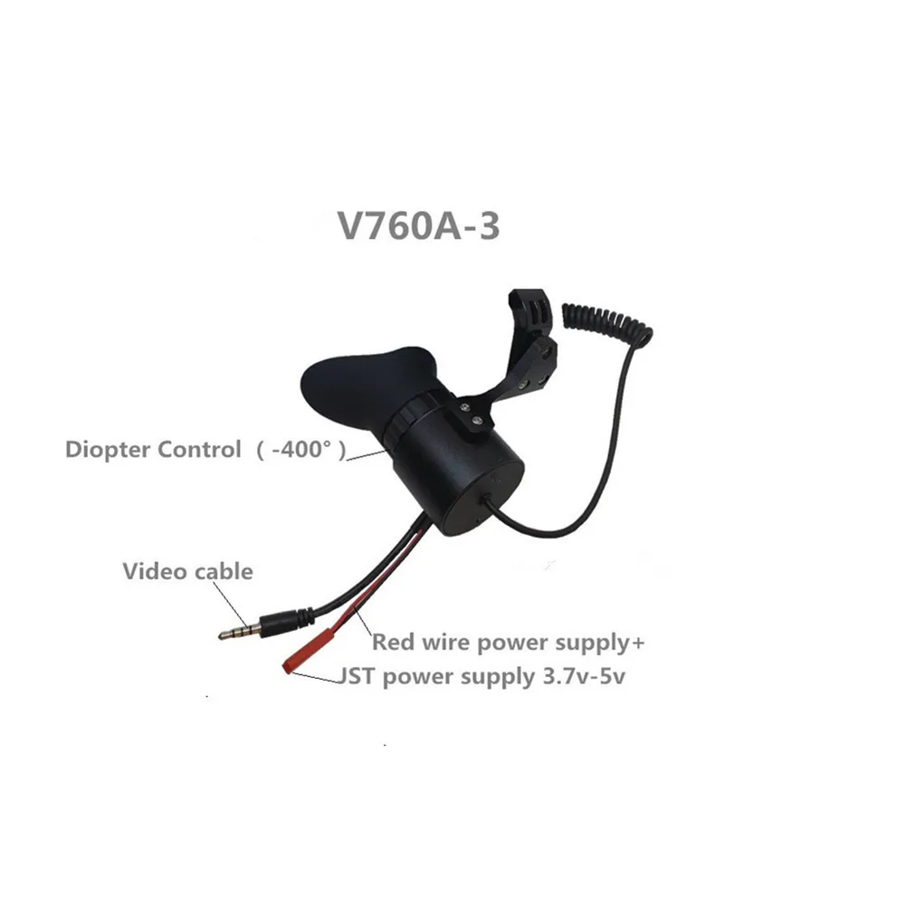 V760C-3-endoscopio de inspección Industrial, visor Monocular portátil con pantalla montada en la cabeza, gafas de vídeo