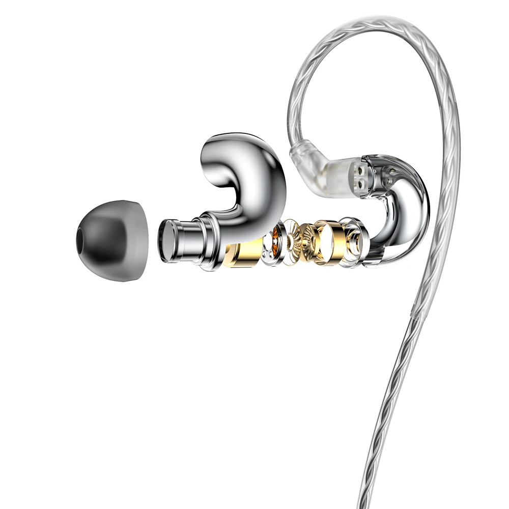 BLON BL-mini 6mm controlador dinámico HIFI en el oído auricular IEM DJ auriculares con cable para correr 3,5 MM con conector de 0,78 2 pines