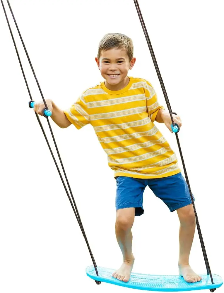 

Stand-Up Tree Swing for Kids, Supports 200 Lbs, Includes Board & Handles - Hang Up to 10 Feet High