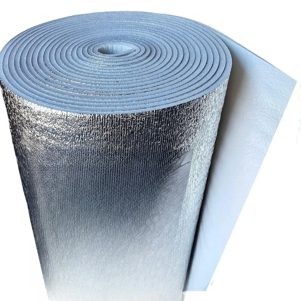 -10mm 48" x 50ft Reflective Insulation roll, Foam Core Radiant Barrier, Thermal Insulation Shield -
