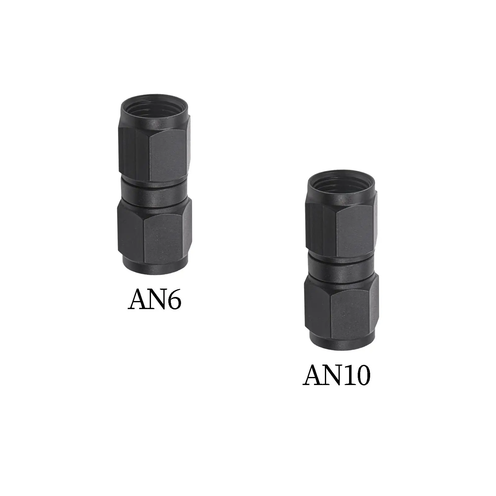 Female Straight Swivel Coupler Black Anodized Fuel Line Fitting Adapter High Performance Replace Parts Easily to Install