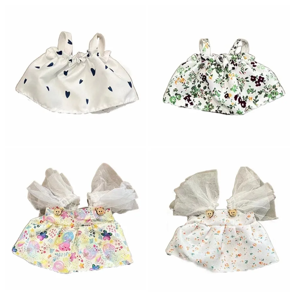 Vestido suspensor 20cm, roupas de boneca de algodão, roupas diy, vestido de boneca estrela, mini adorável, sem atributos, saias de bonecas