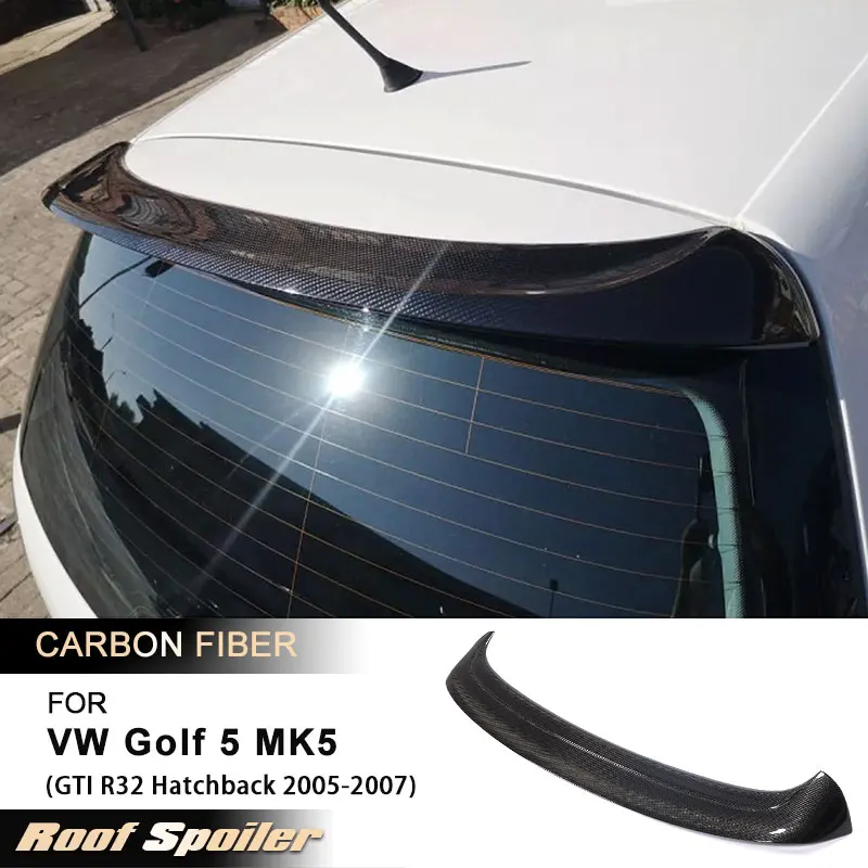 

Car Rear Roof Spoiler Wings for Volkswagen VW Golf 5 MK5 GTI R32 Hatchback 2005-2007 Rear Spoiler Body Kit Carbon Fiber FRP