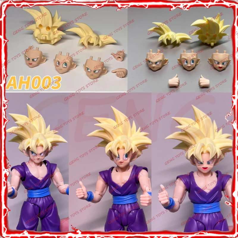 

【ko reproduce】In Stock Air&HM AH001 AHDragon Ball Z Shf Gohan Hair Action Figure Headsculpts Hair Accessories Kit Toys Gifts
