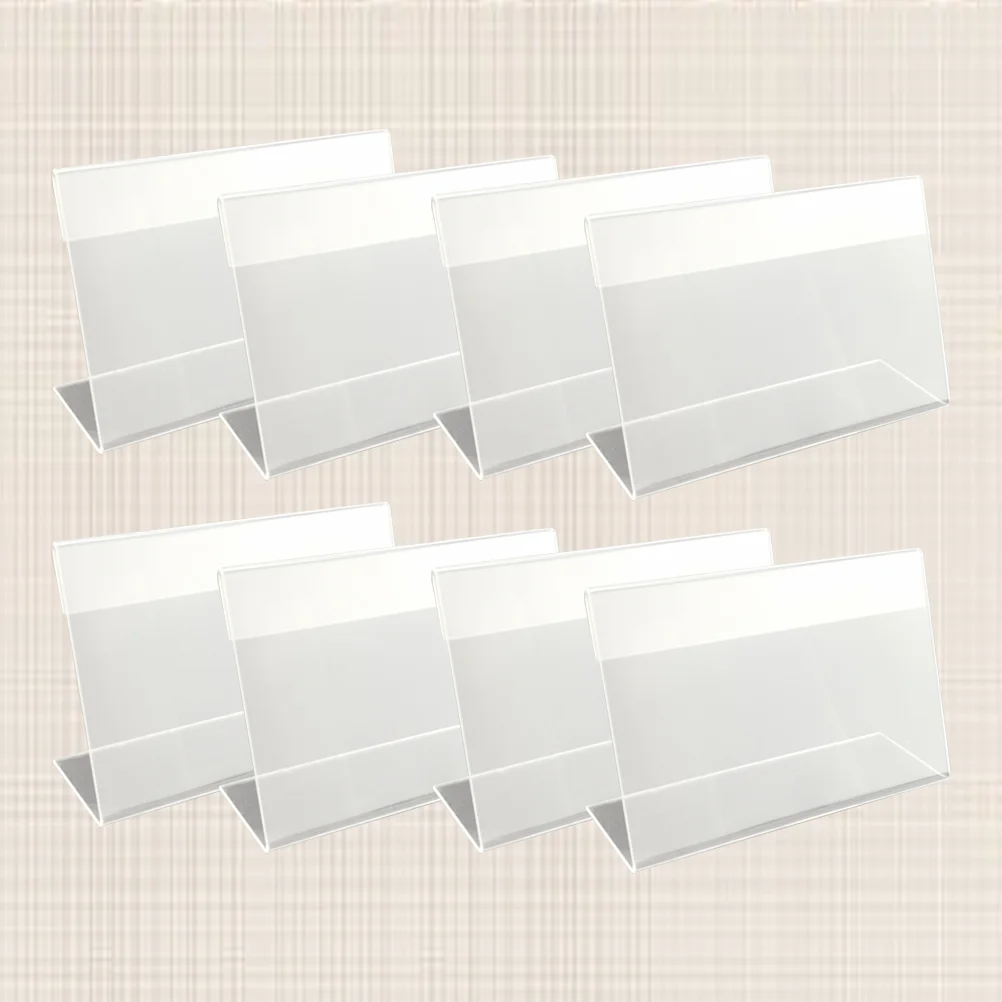 

30Pcs 6x4cm Acrylic Shelf Label Holder Price Tags Premium Plastic Transparent Price Tag with Price