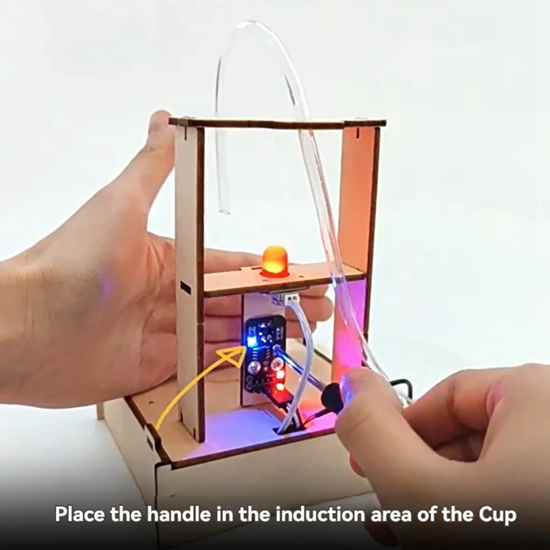나무 퍼즐 게임 학습용 DIY 적외선 센서, 물 디펜서 모델, 과학 실험 도구 키트