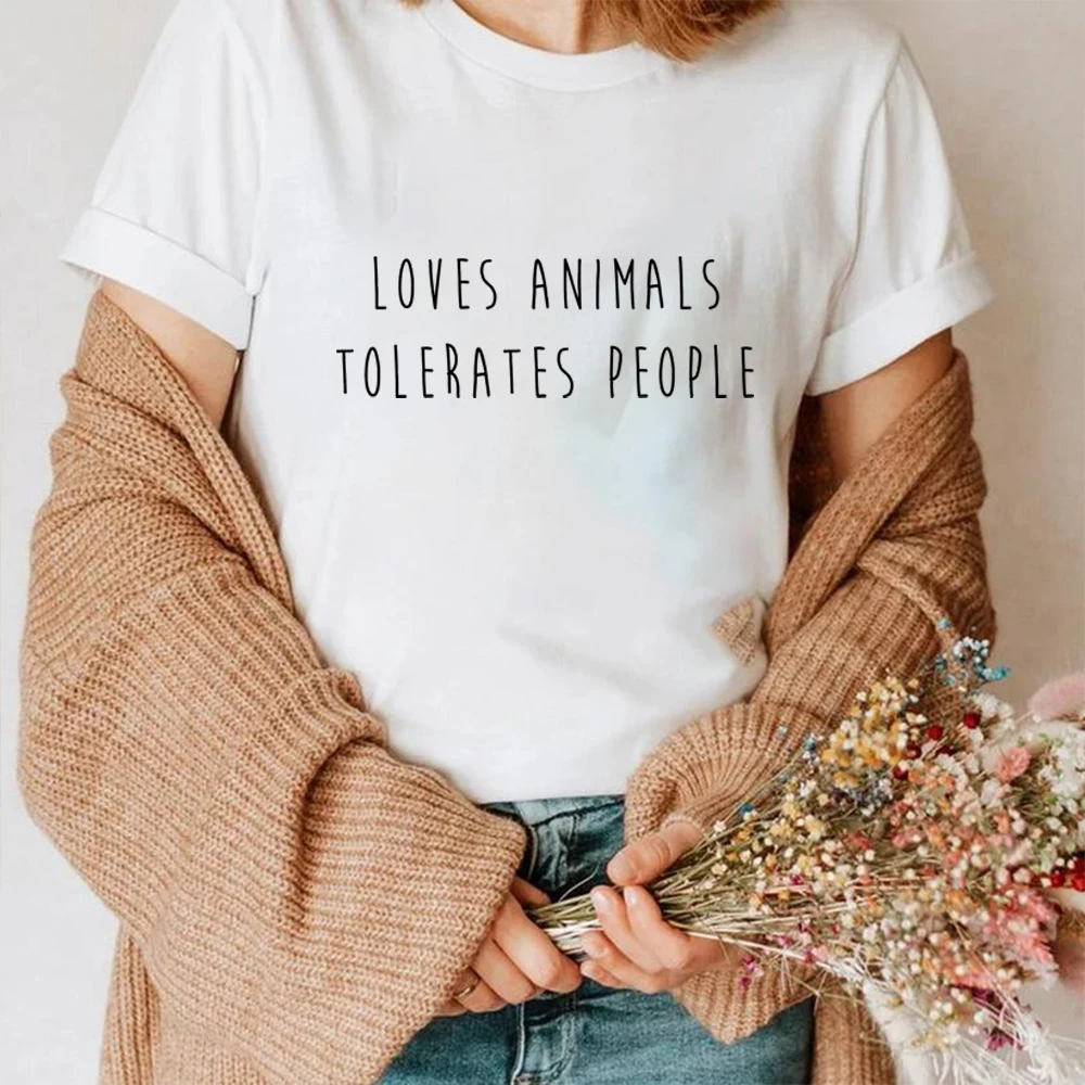 Animal Lover Shirt Loves Animals Tolerates People Shirt Dog Shirt Funny Animal Tshirt Antisocial Shirt Cat Mom Shirt Dog Mom Tee