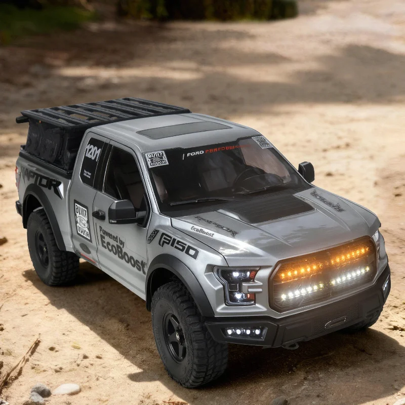 New 1/8 KM Thor 10-CH Brushless Remote Pickup High‑Speed Simulation Raptor F150 Electric 4WD RC Off‑Road Climbing Vehicle Model