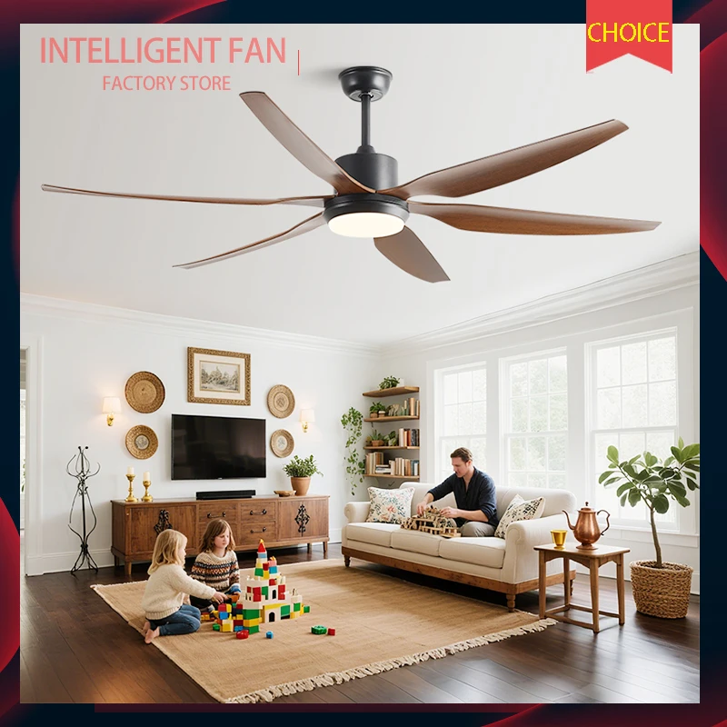 

New 66inch 6 ABS Blades Modern Ceiling Fan with LED Light – Create a Refreshing Room Environment home fan