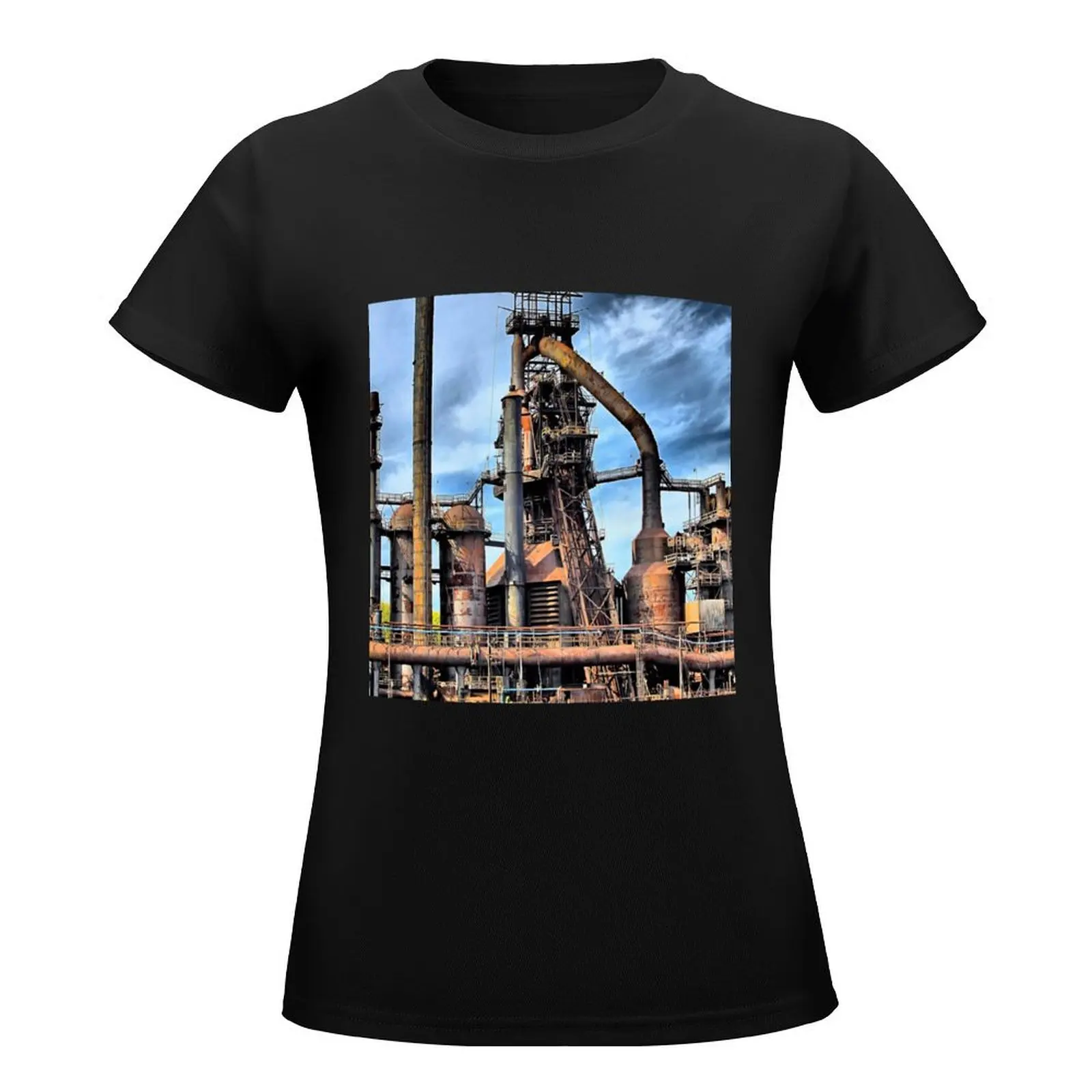 Steel Stacks - Bethlehem Pa. T-Shirt plus size tops kawaii clothes female tees Women clothes