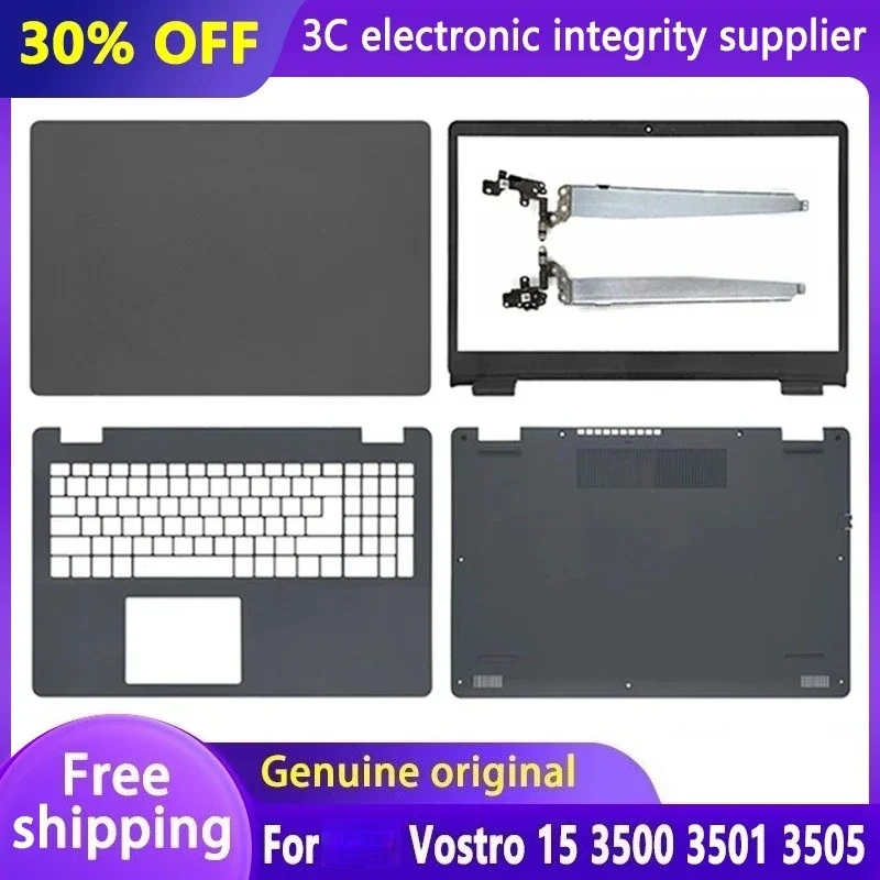 

NEW Laptop case For Vostro 15 3500 3501 3505 LCD Back Cover Front Bezel Palm rest Bottom Case Hinges Top Rear Lid Upper Housing