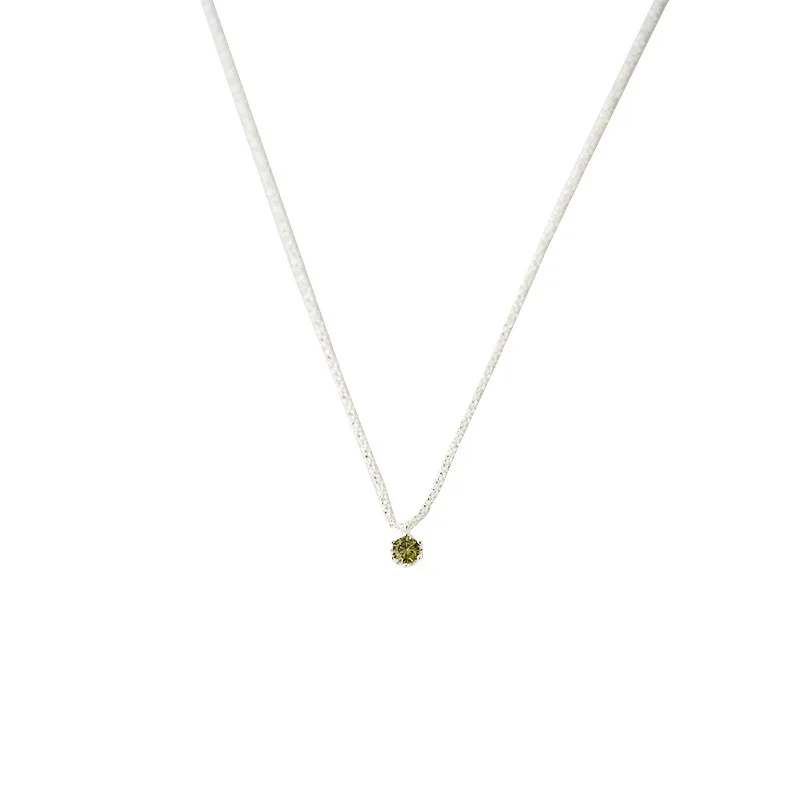 Echt geld 925 sterling zilver dames hanger ketting groen kristal sterrenhemel hanger ketting bruiloft sieraden cadeau