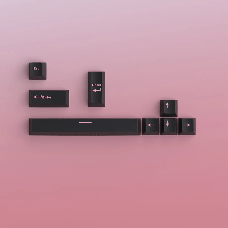

Keycap spot spade black keycap 8 key supplement key original height PBT two-color injection molding material 8 key solid color