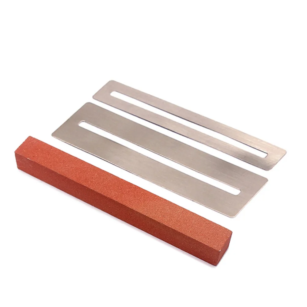 Guitar Fret Wire Polishing Beam Sanding Stone Brown Kit Includes Stainless Steel Fretboard Protector DIY Luthier Fret view 5